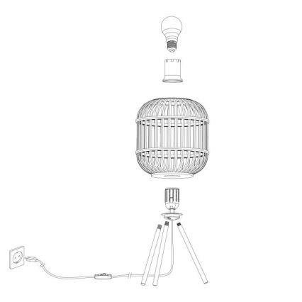 Eglo - Stolna lampa 1xE27/28W/230V