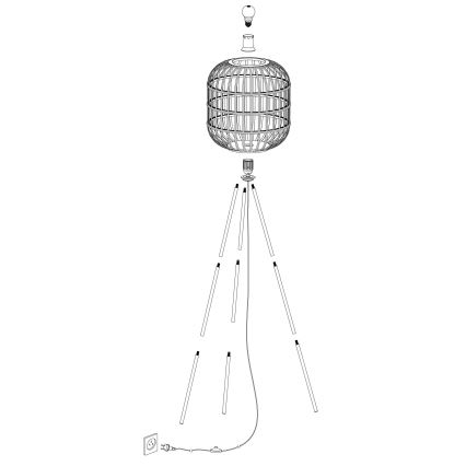 Eglo - Podna lampa 1xE27/28W/230V