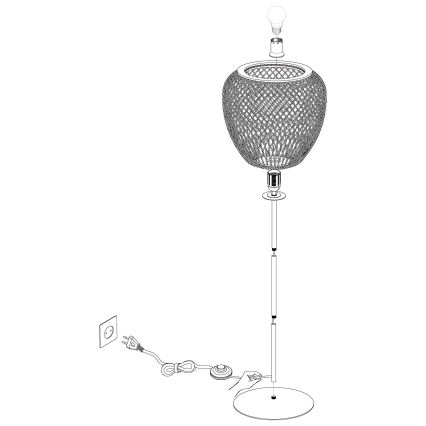 Eglo - Podna lampa 1xE27/40W/230V