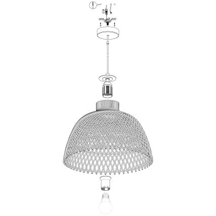Eglo - Luster na sajli 1xE27/40W/230V