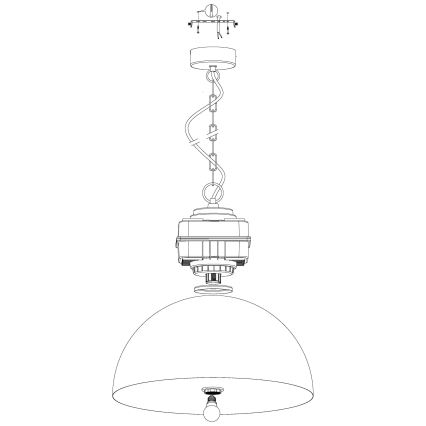 Eglo - Luster na lancu 1xE27/40W/230V