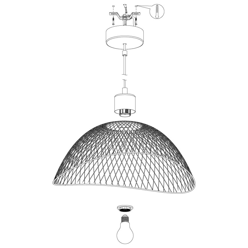 Eglo - Luster na sajli 1xE27/60W/230V