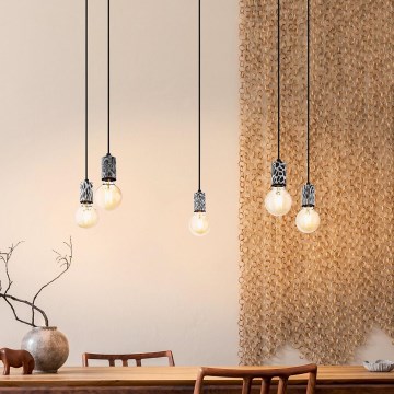 Eglo 43314 - Viseći luster COULSDON na sajli 5xE27/10W/230V