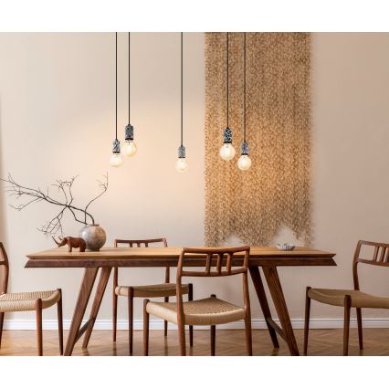 Eglo 43314 - Viseći luster COULSDON na sajli 5xE27/10W/230V