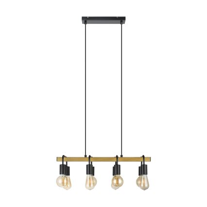 Eglo 43316 - Luster na sajli ERRIBERA 8xE27/40W/230V hrast/crna