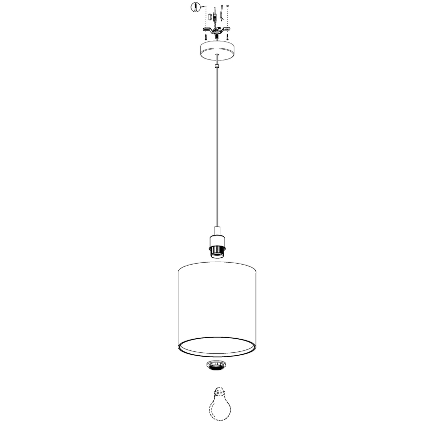 Eglo - Luster na sajli 1xE27/40W/230V