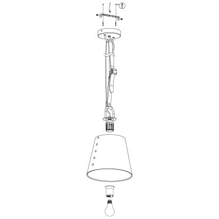 Eglo - Luster na sajli 1xE27/60W/230V