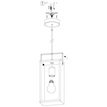 Eglo - Luster na sajli 1xE27/40W/230V