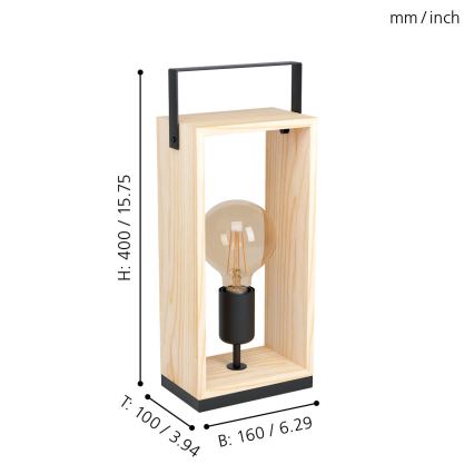 Eglo - Stolna lampa 1xE27/40W/230V