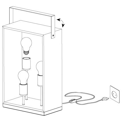 Eglo - Stolna lampa 3xE27/40W/230V