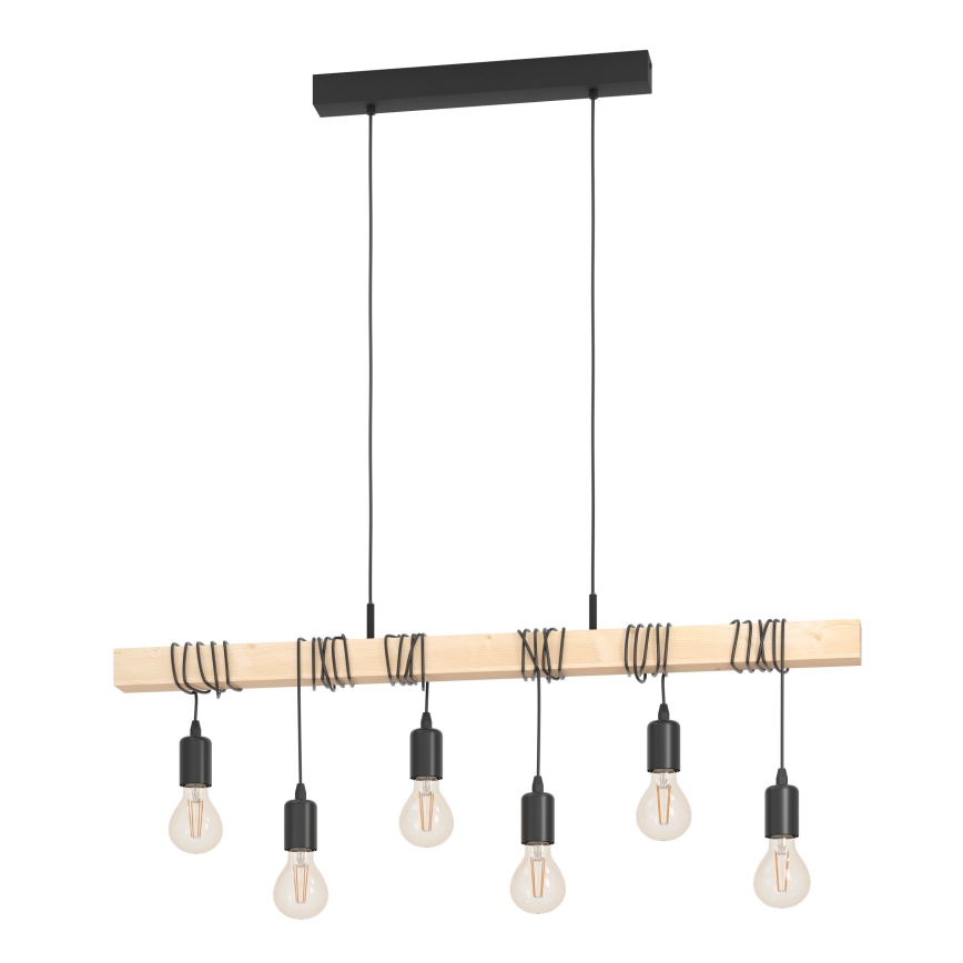 Eglo - Luster na sajli TOWNSHEND 6xE27/60W/230V