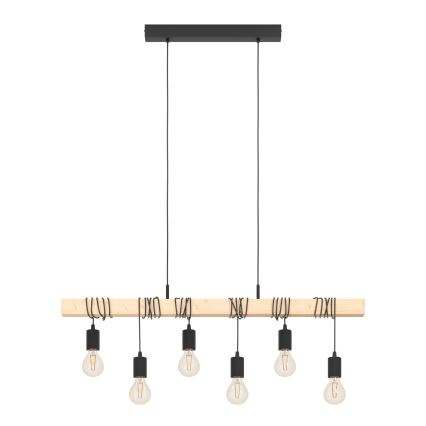 Eglo - Luster na sajli TOWNSHEND 6xE27/60W/230V