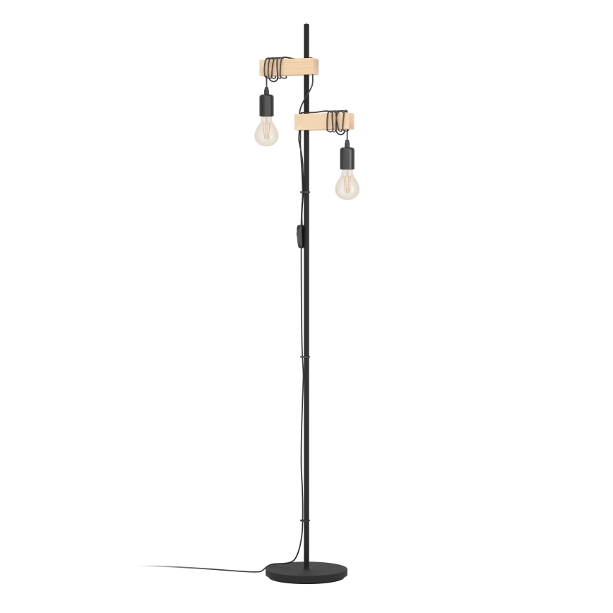 Eglo - Podna lampa TOWNSHEND 2xE27/10W/230V - FSC certificirano