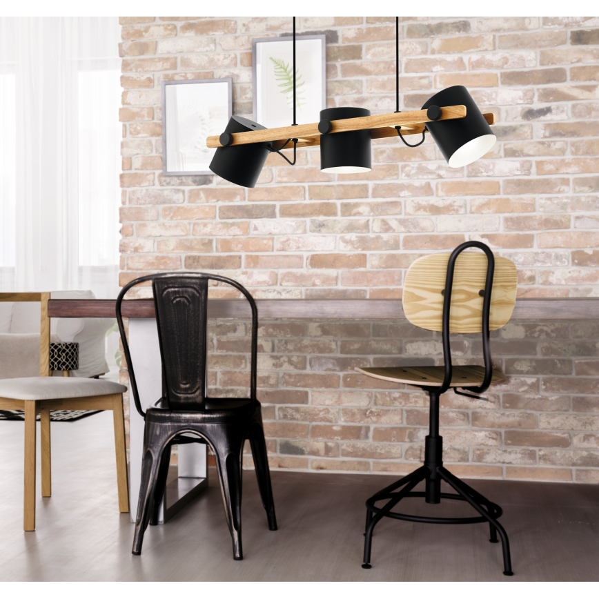 Eglo - Viseći luster na užetu 3xE27/60W/230V