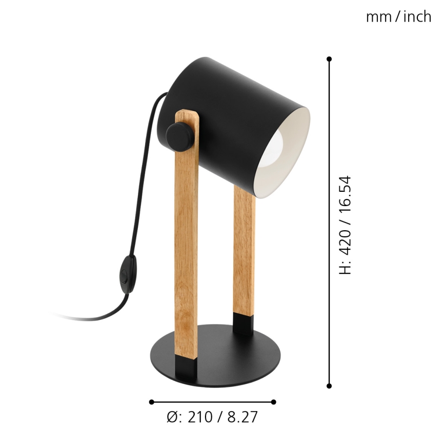 Eglo - Stolna lampa 1xE27/28W/230V - FSC certificirano