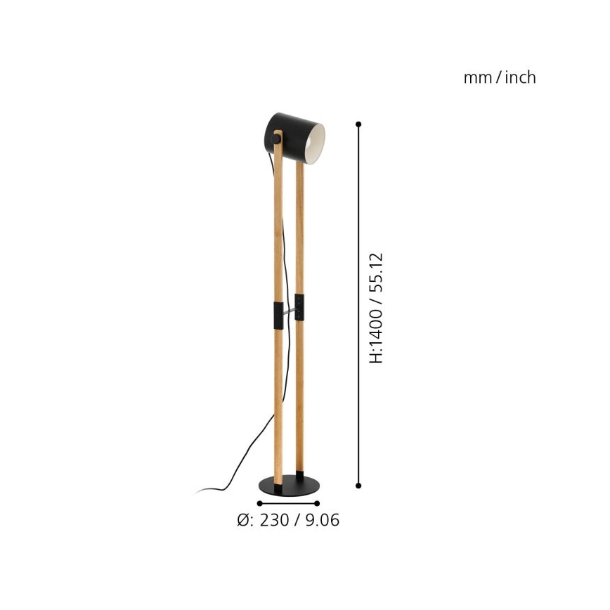 Eglo - Podna lampa 1xE27/28W/230V - FSC certificirano