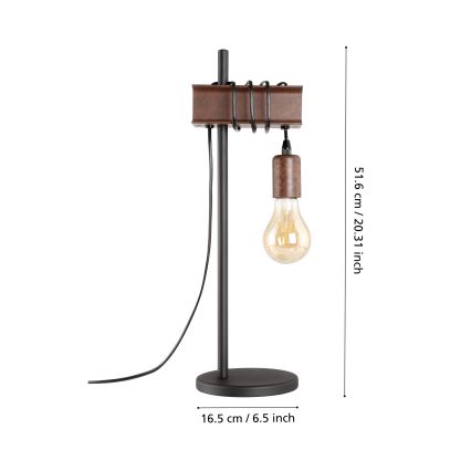 Eglo - Stolna lampa TOWNSHEND 1xE27/10W/230V
