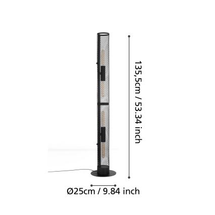 Eglo - Podna lampa 4xE27/40W/230V