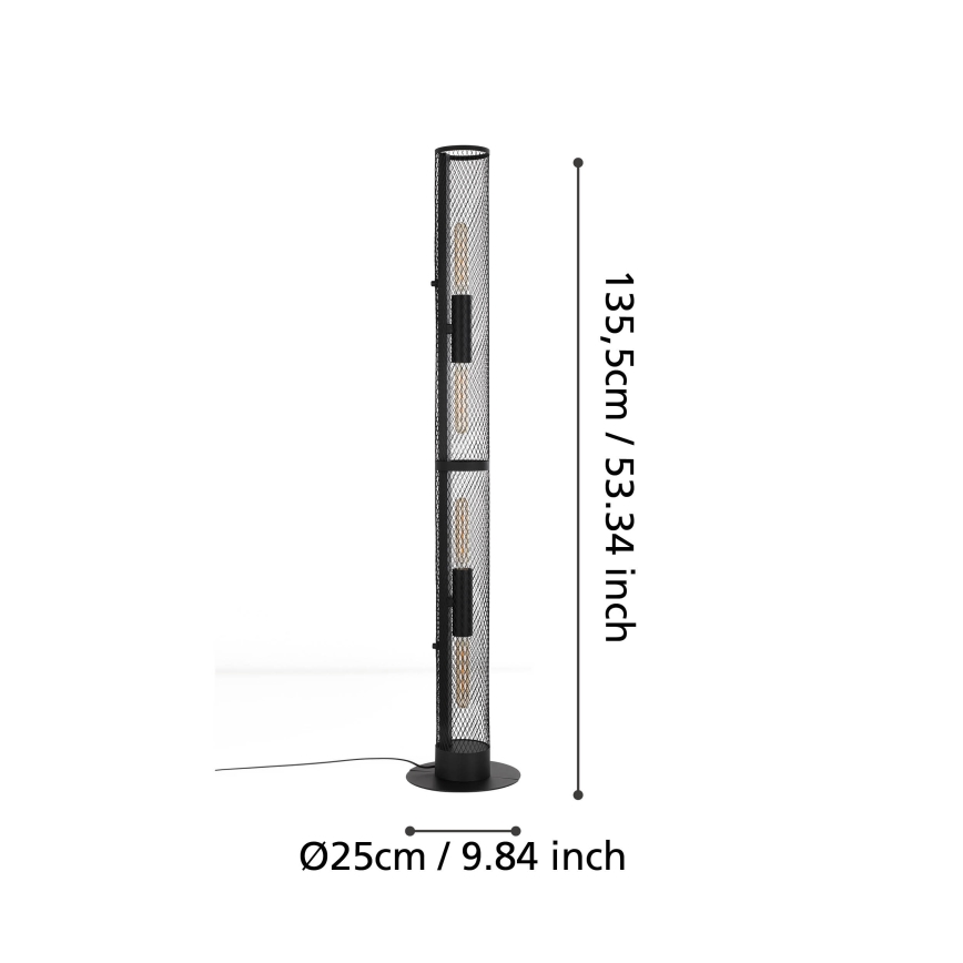 Eglo - Podna lampa 4xE27/40W/230V