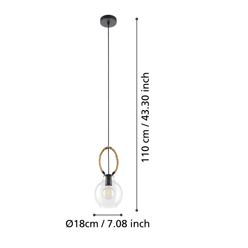 Eglo - Luster na sajli 1xE27/40W/230V