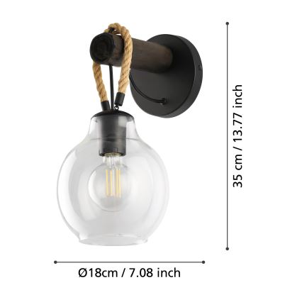 Eglo - Zidna svjetiljka 1xE27/40W/230V