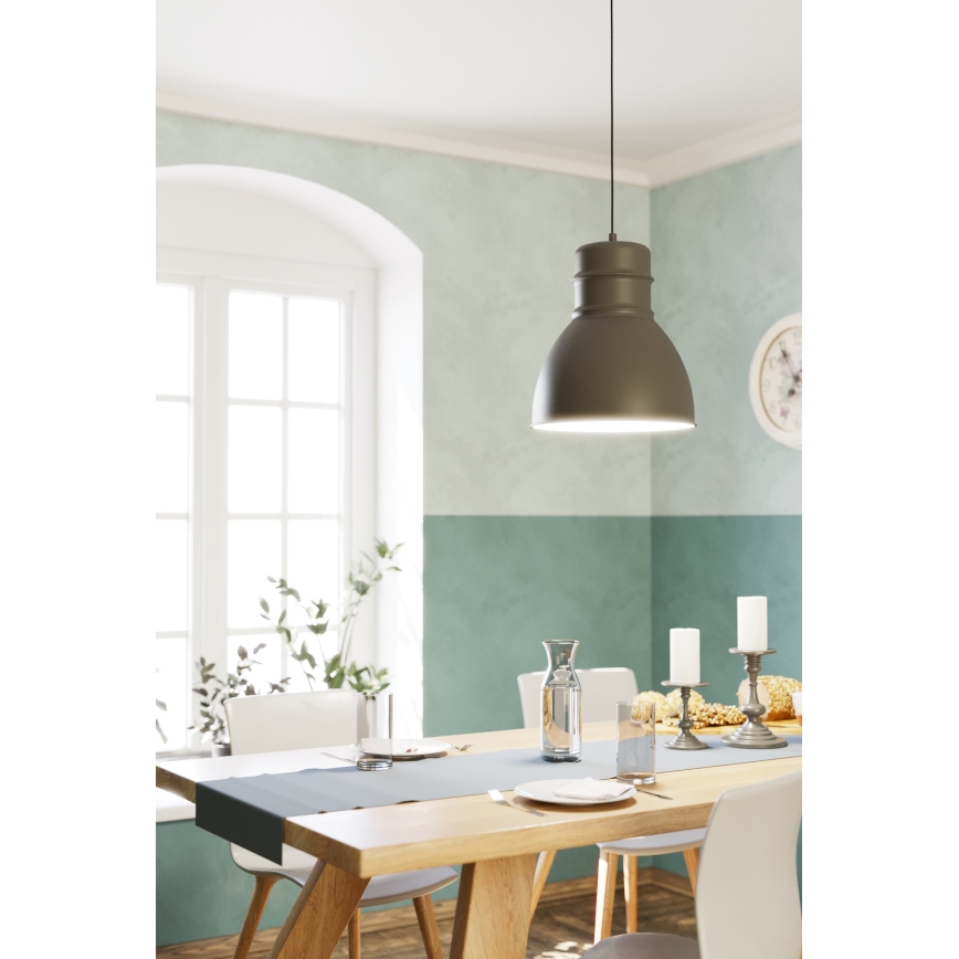 Eglo - Luster na sajli 1xE27/60W/230V siva