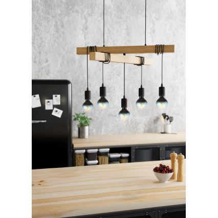 Eglo - Luster na sajli  TOWNSHEND 5xE27/60W/230V