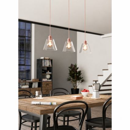 Eglo - Luster na sajli 3xE27/40W/230V