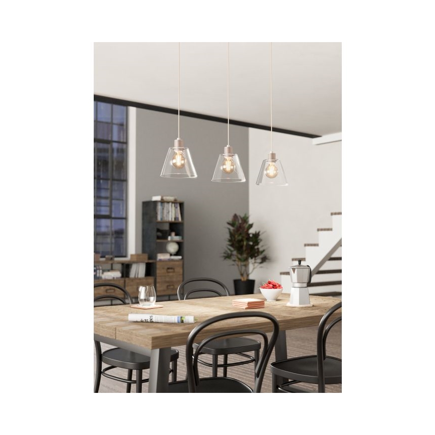 Eglo - Luster na sajli 3xE27/40W/230V