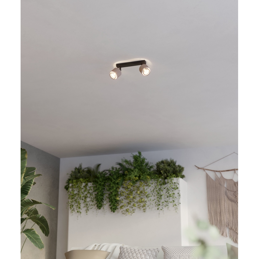 Eglo - Zidna svjetiljka 2xE14/40W/230V crna/bež