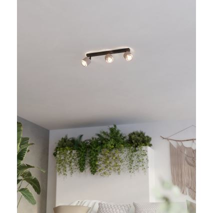 Eglo - Zidna svjetiljka 3xE14/40W/230V crna/bež