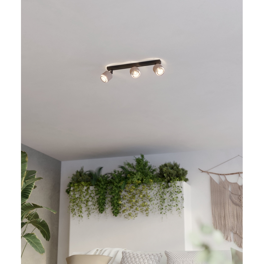 Eglo - Zidna svjetiljka 3xE14/40W/230V crna/bež