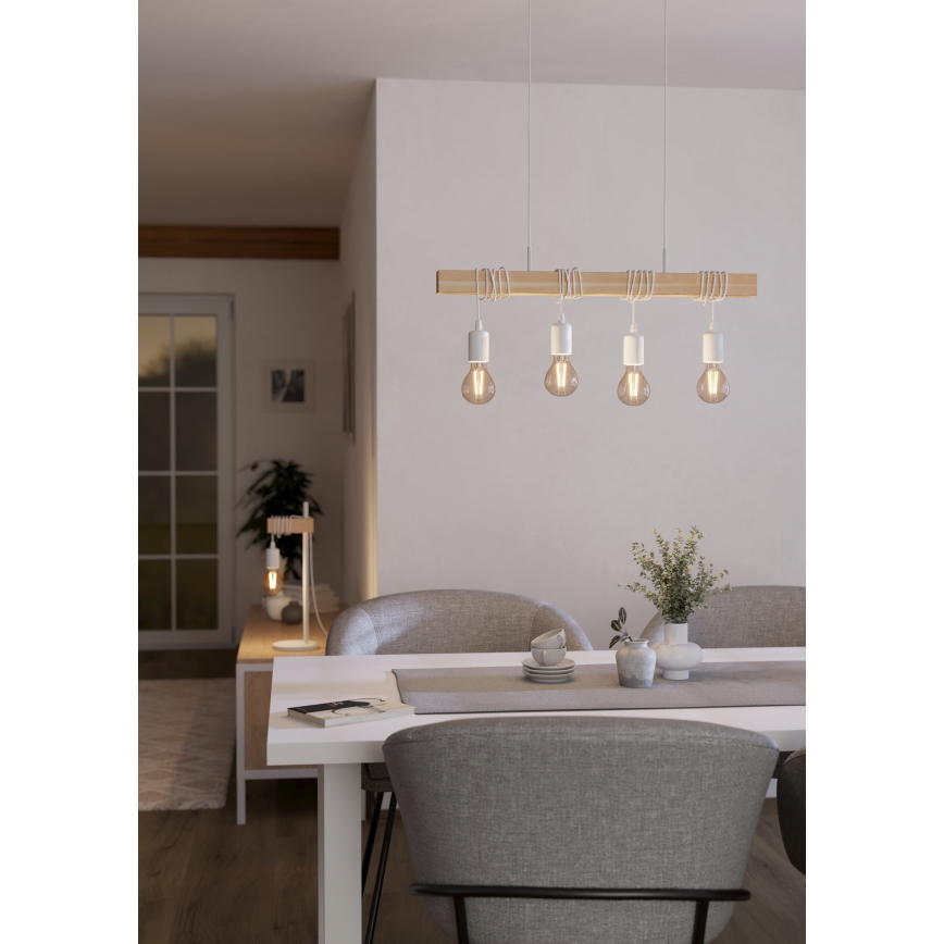 Eglo - Luster na sajli TOWNSHEND 4xE27/60W/230V