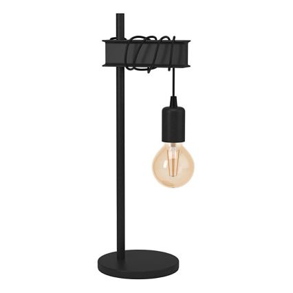 Eglo 43714 - Stolna lampa TOWNSHEND 1xE27/10W/230V crna