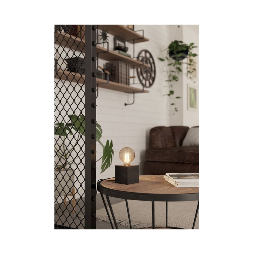 Eglo - Stolna lampa 1xE27/40W/230V antracit