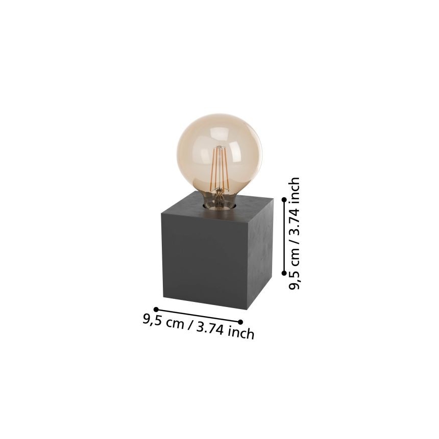 Eglo - Stolna lampa 1xE27/40W/230V antracit