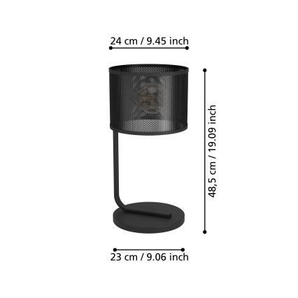 Eglo 43797 - Stolna lampa MANBY 1xE27/40W/230V
