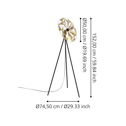 Eglo - Podna lampa 1xE27/40W/230V