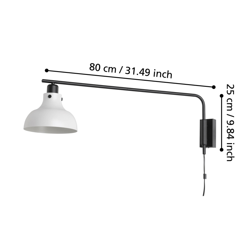 Eglo - Zidna svjetiljka 1xE27/40W/230V