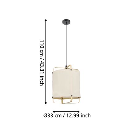 Eglo - Luster na sajli 1xE27/40W/230V