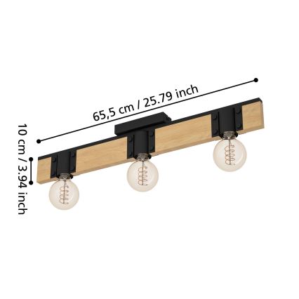 Eglo - Stropna svjetiljka 3xE27/40W/230V