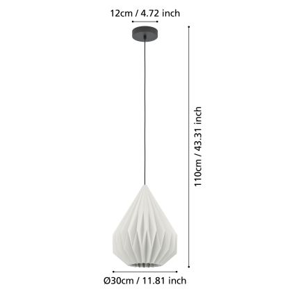 Eglo - Luster na sajli 1xE27/25W/230V pr. 31 cm