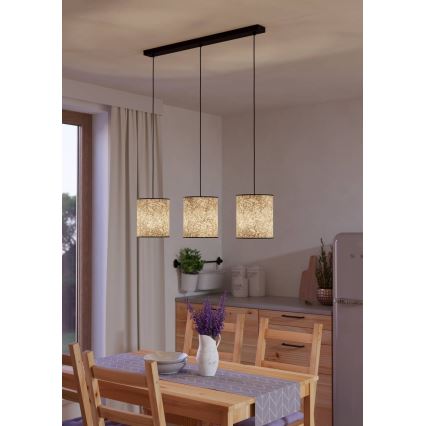 Eglo - Luster na sajli 3xE27/25W/230V