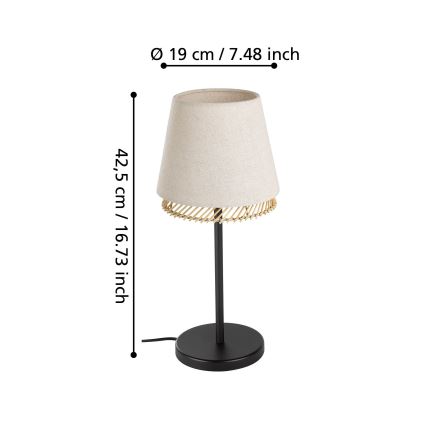 Eglo - Stolna lampa 1xE27/40W/230V
