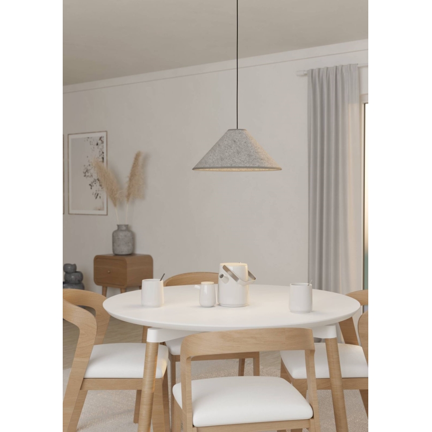Eglo - Luster na sajli 1xE27/40W/230V siva
