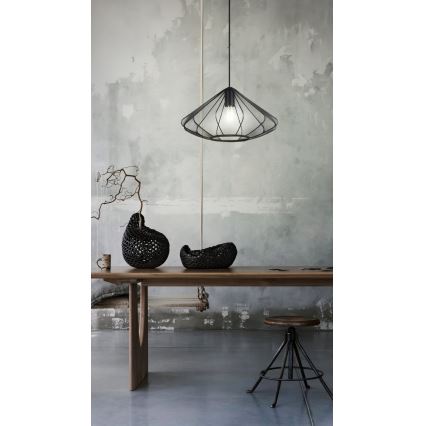 Eglo - Luster na sajli 1xE27/40W/230V pr. 42,5 cm crna