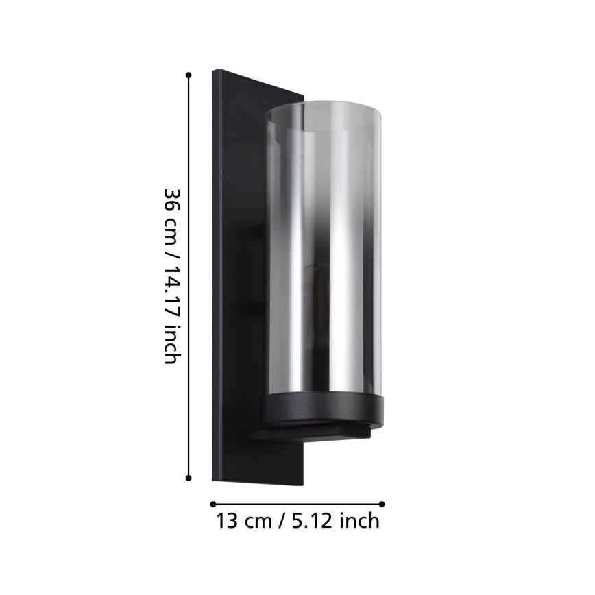 Eglo - Zidna svjetiljka 1xE27/40W/230V crna