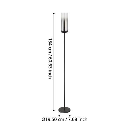 Eglo - Podna lampa 1xE27/40W/230V crna
