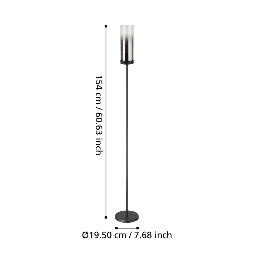 Eglo - Podna lampa 1xE27/40W/230V crna