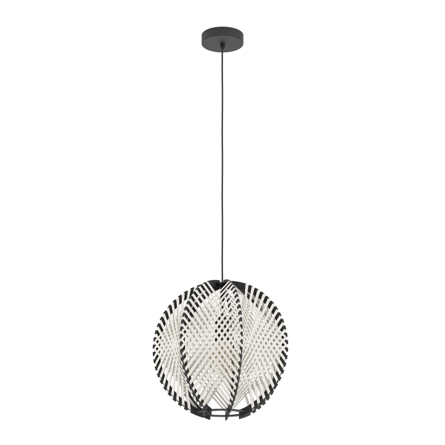 Eglo - Luster na sajli 1xE27/40W/230V pr. 40 cm bijela/crna